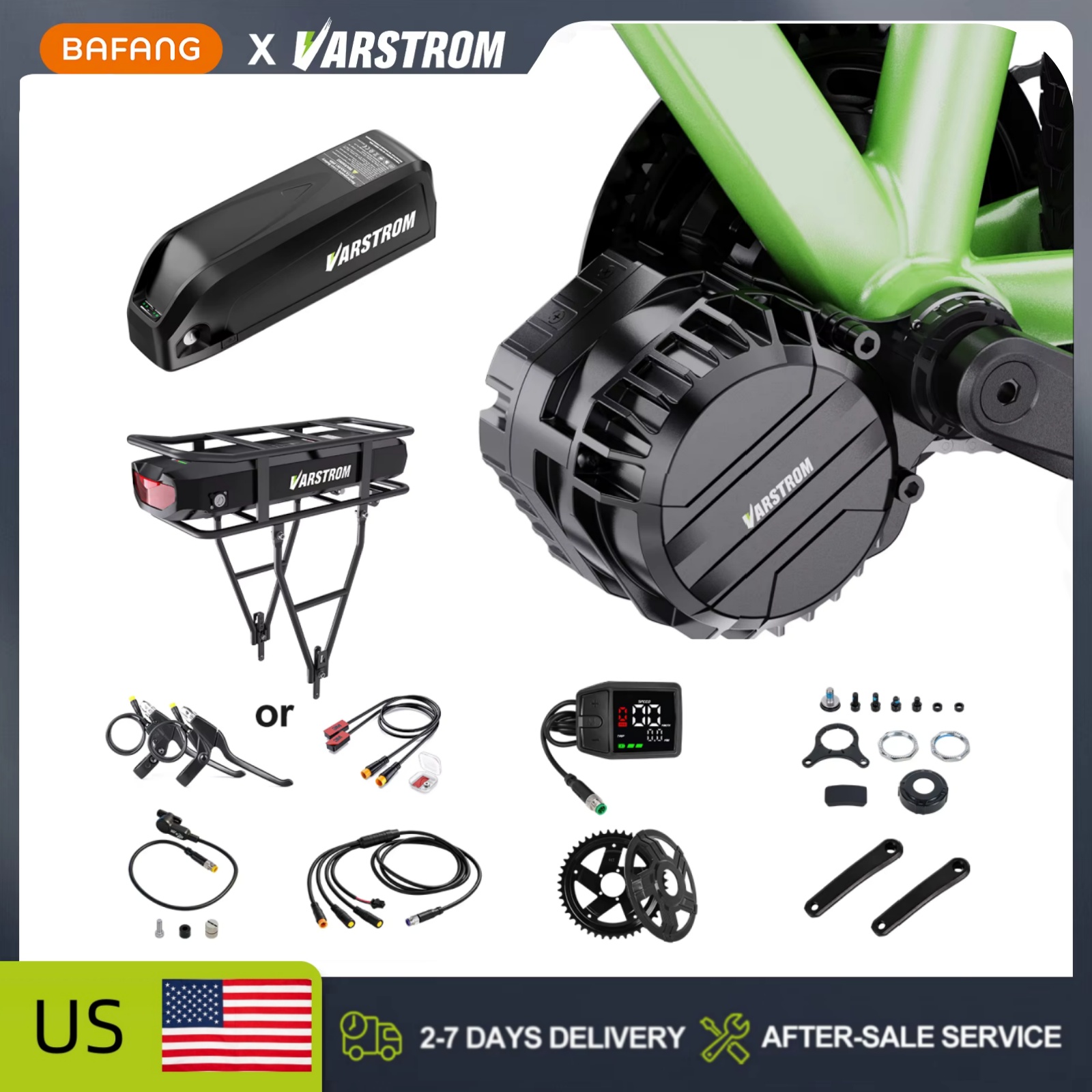 Varstrom 750W 48V Mid Motor Ki - Side Hung Mid Drive Motor Kit 评论和价格